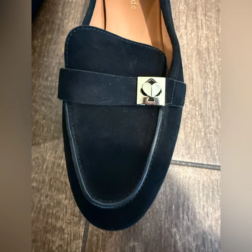 KATE SPADE Women's Camellia Black Suede Loafers Size 7.5B‎